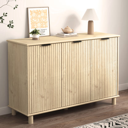 Sorrento 3 Door Sideboard Cupboard - Oak