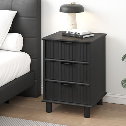 Sorrento Bedside Table - Black