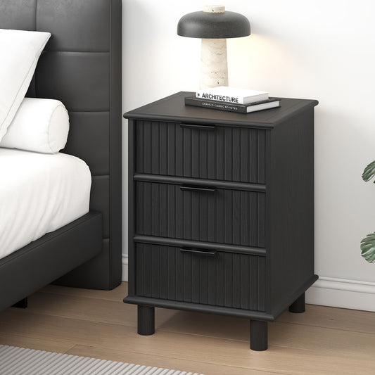 Sorrento Bedside Table - Black