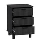 Sorrento 3 Drawer Side Table - Black