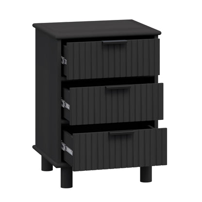 Sorrento Bedside Table - Black