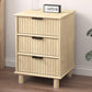 Sorrento 3 Drawer Side Table - Oak
