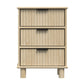 Sorrento 3 Drawer Side Table - Oak