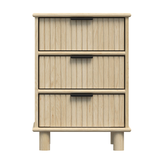 Sorrento 3 Drawer Side Table - Oak