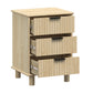Sorrento 3 Drawer Side Table - Oak