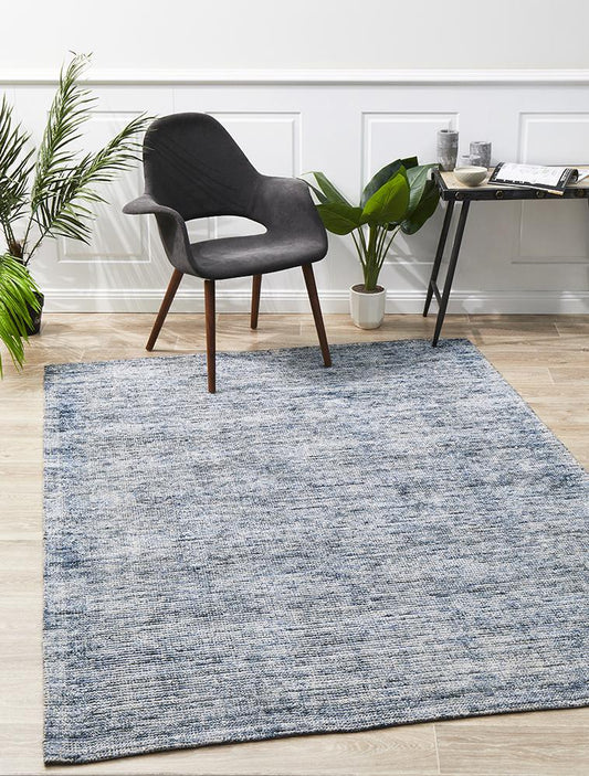 Allure Indigo Cotton Rayon Rug 320 x 230 CM