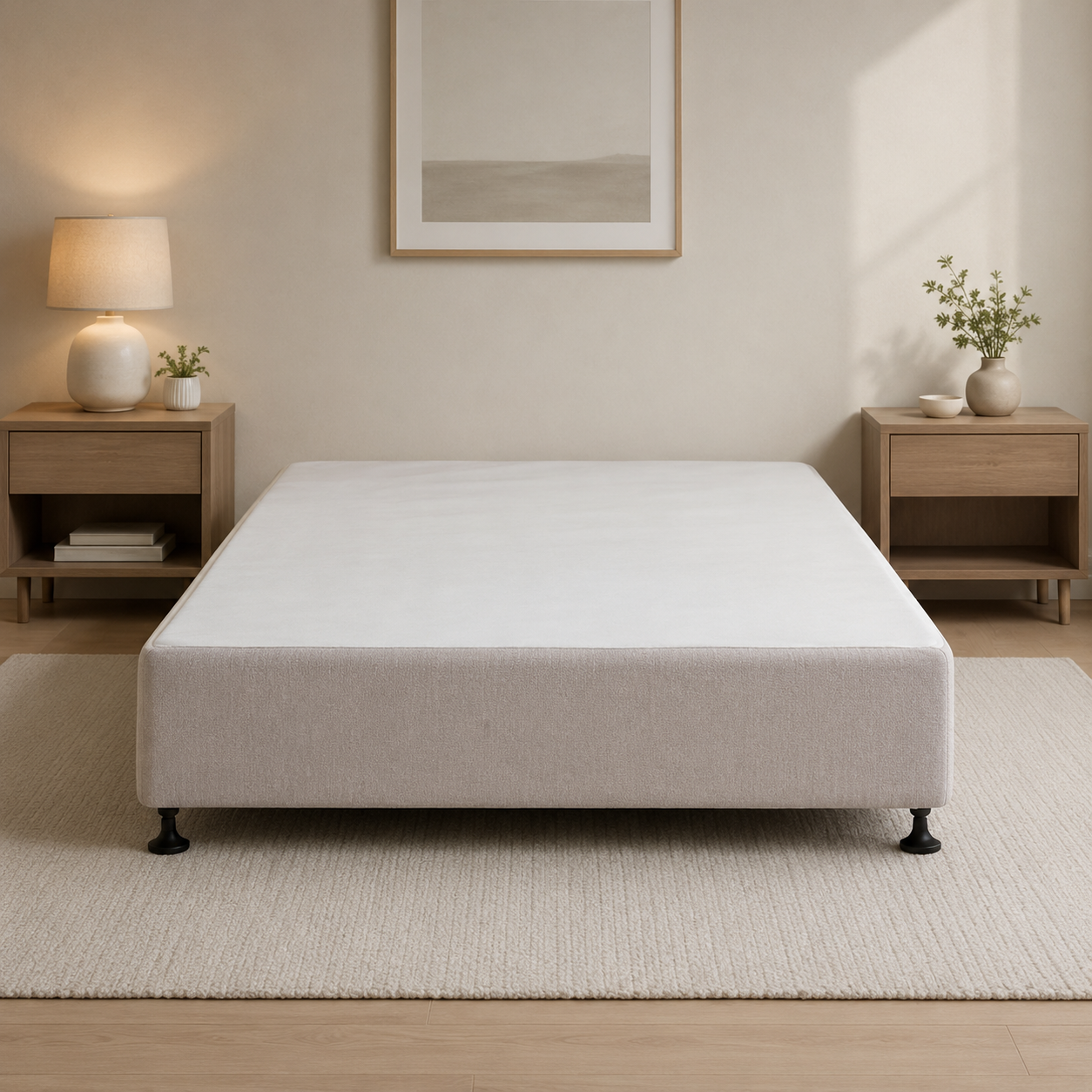 Premium Platform Long Single Base Soft Grey