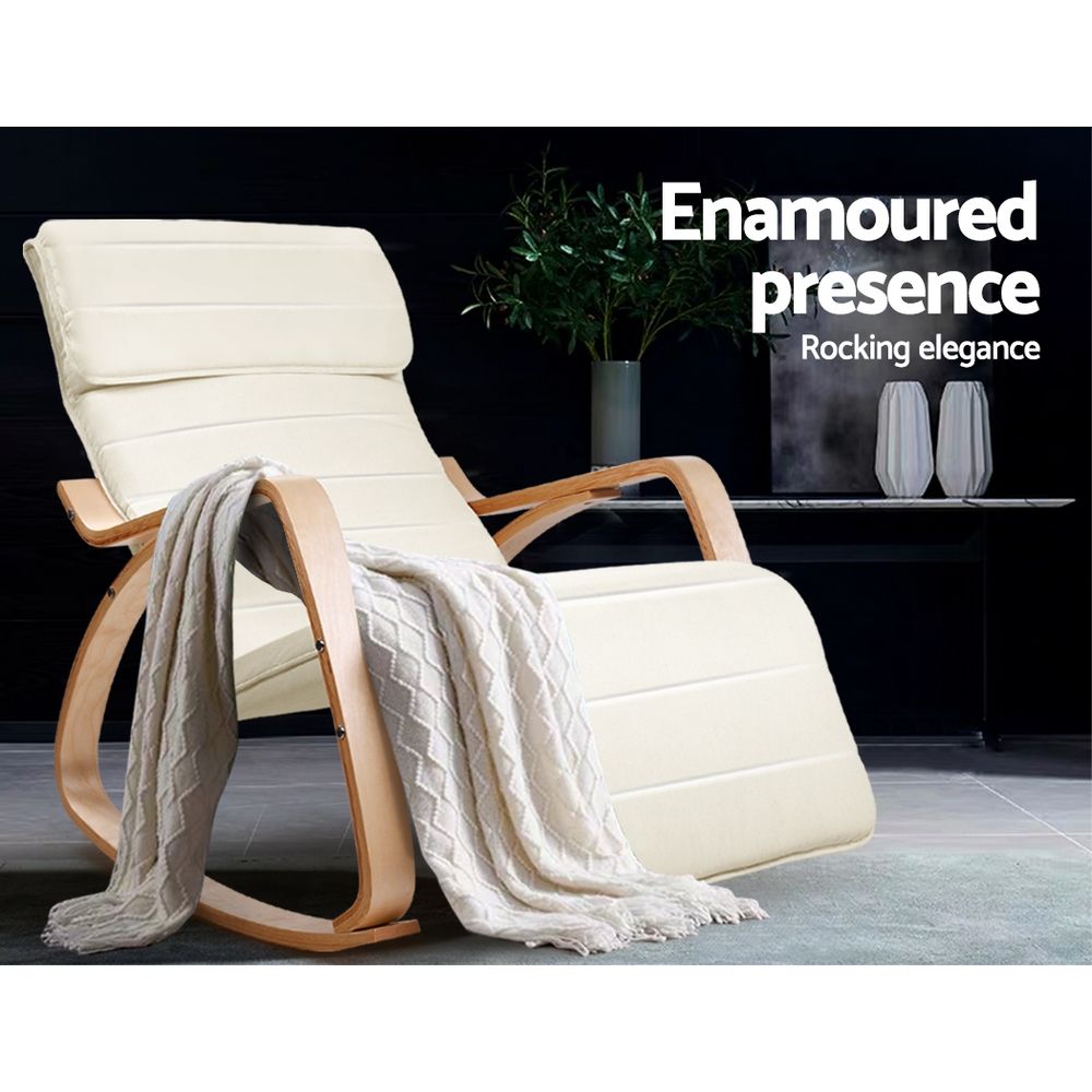 Tristan Rocking  Armchair Beige