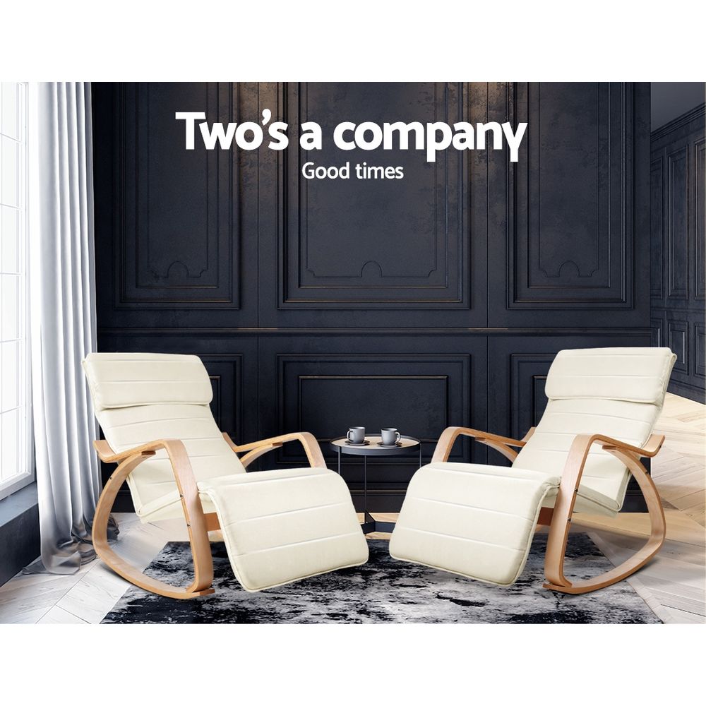 Tristan Rocking  Armchair Beige