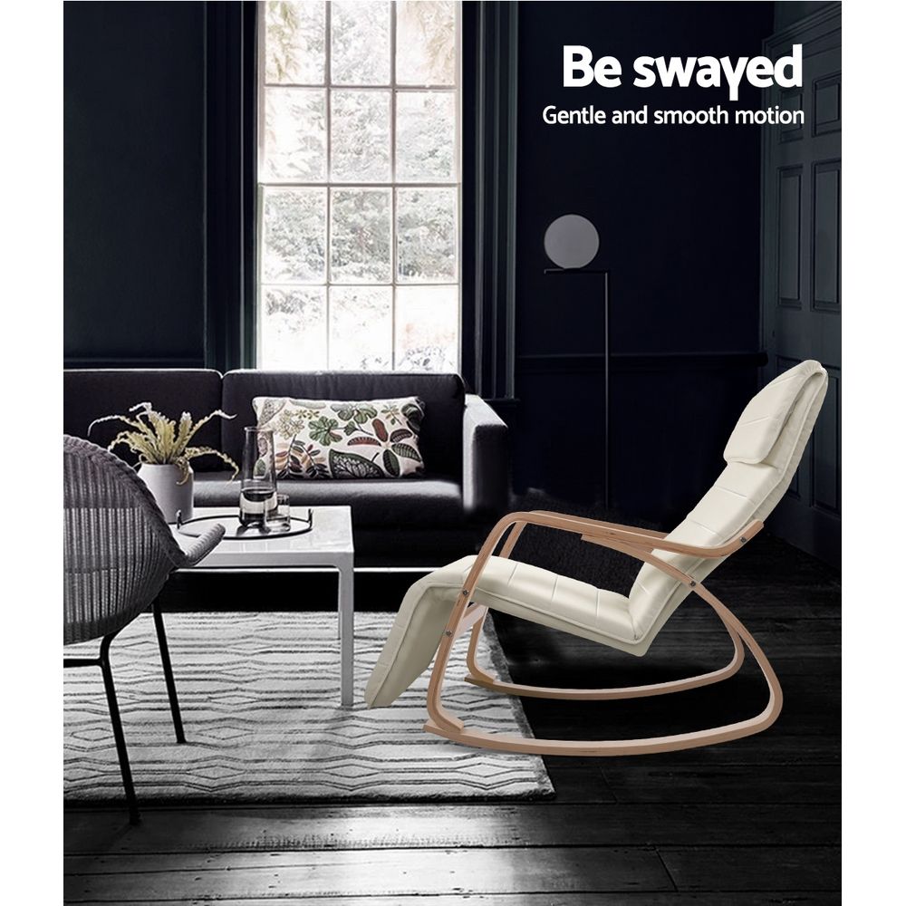 Tristan Rocking  Armchair Beige