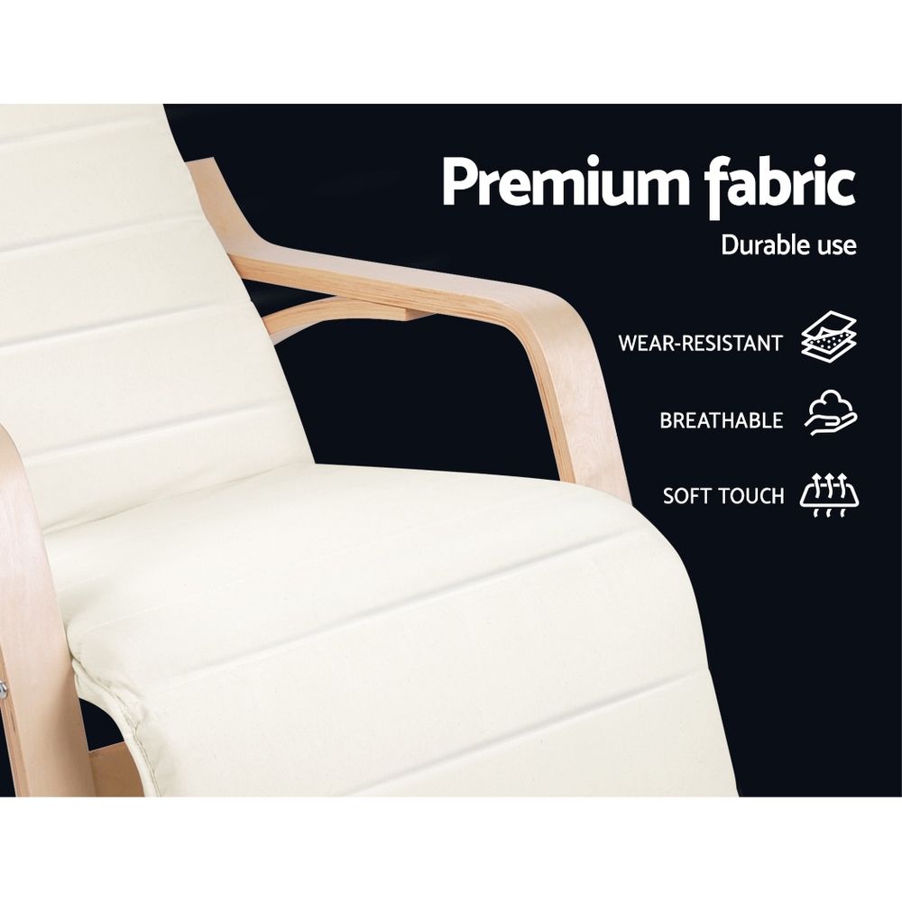 Tristan Rocking  Armchair Beige