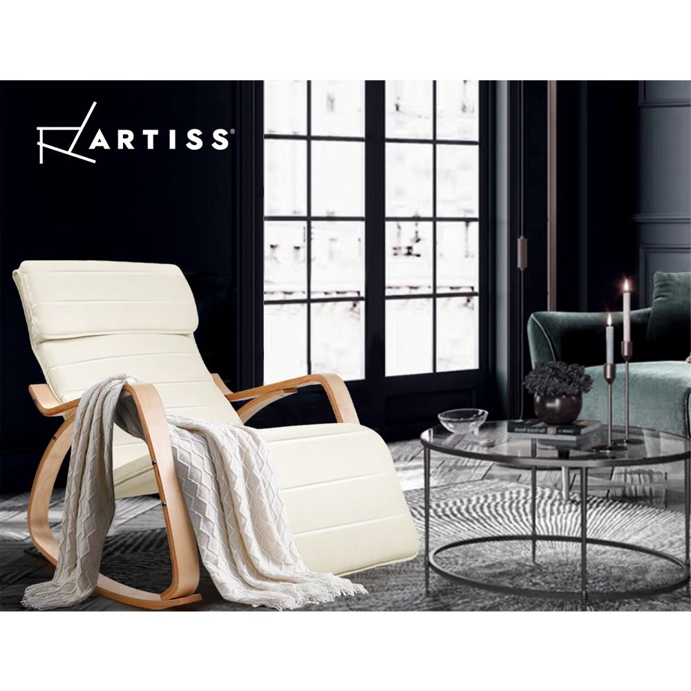 Tristan Rocking  Armchair Beige