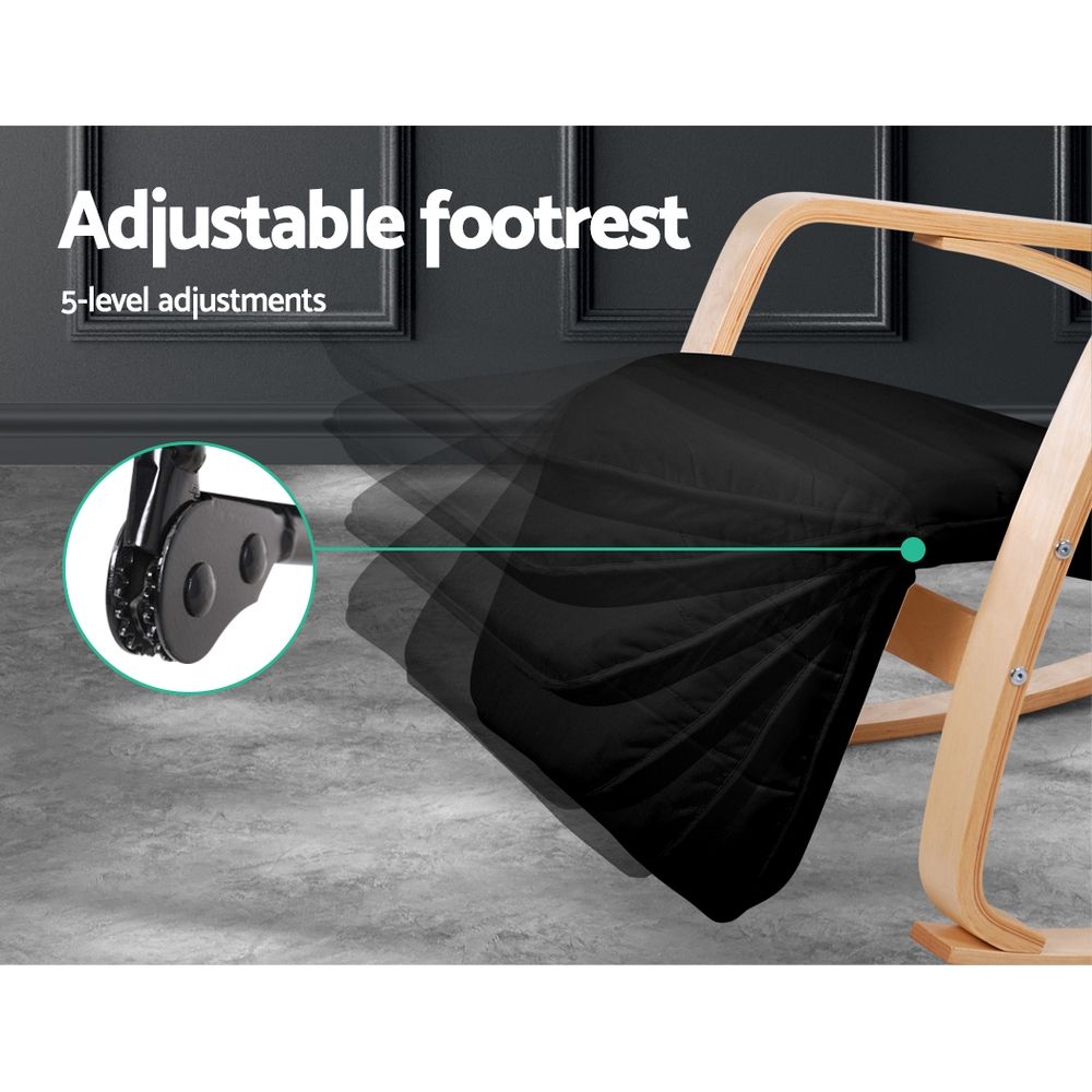Tristan Rocking  Armchair Black