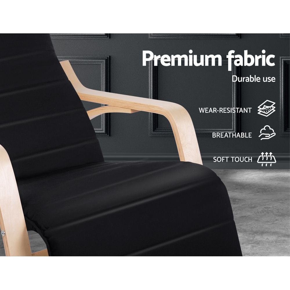 Tristan Rocking  Armchair Black