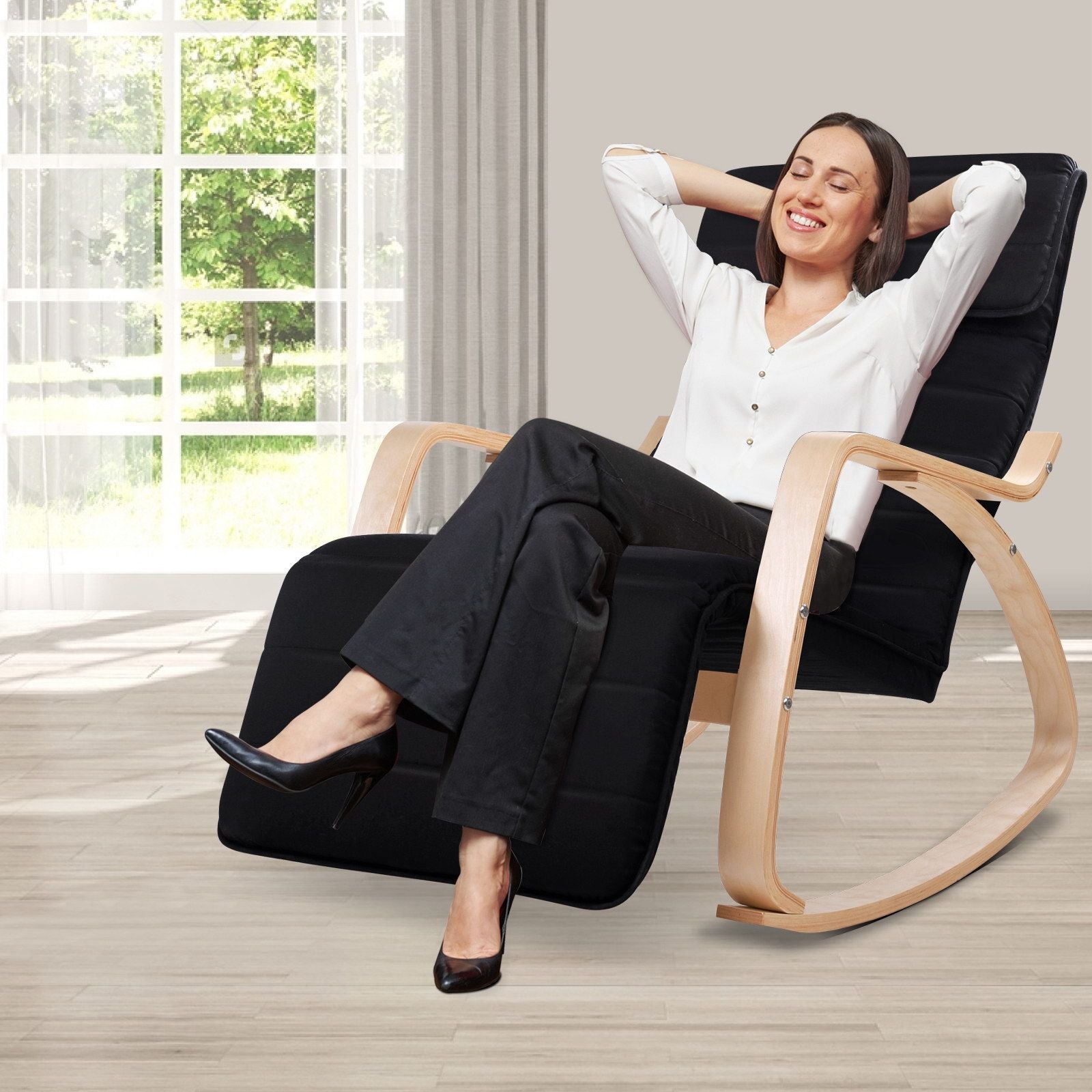Tristan Rocking  Armchair Black