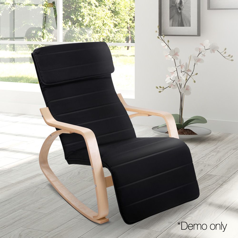 Tristan Rocking  Armchair Black