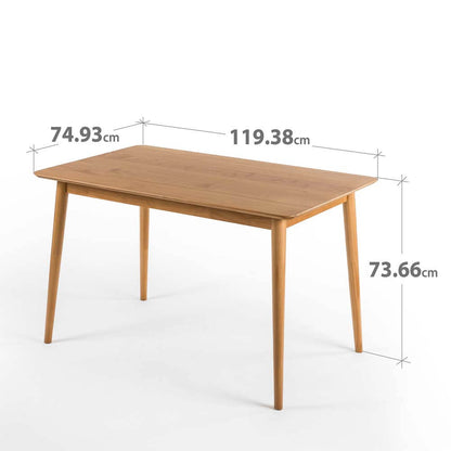 Jen Solid Wood Dining Table Natural