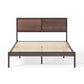 Mory Metal and Wood Bed Frame Double