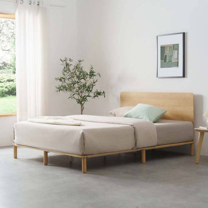 Arden Bamboo Wood Bed Frame Natural Double