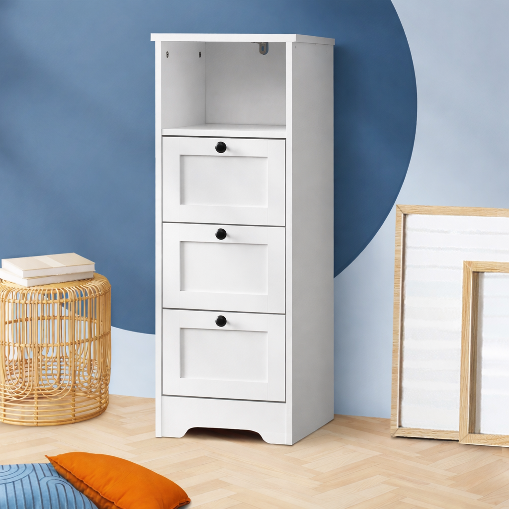 Aurora Tallboy Sideboard White