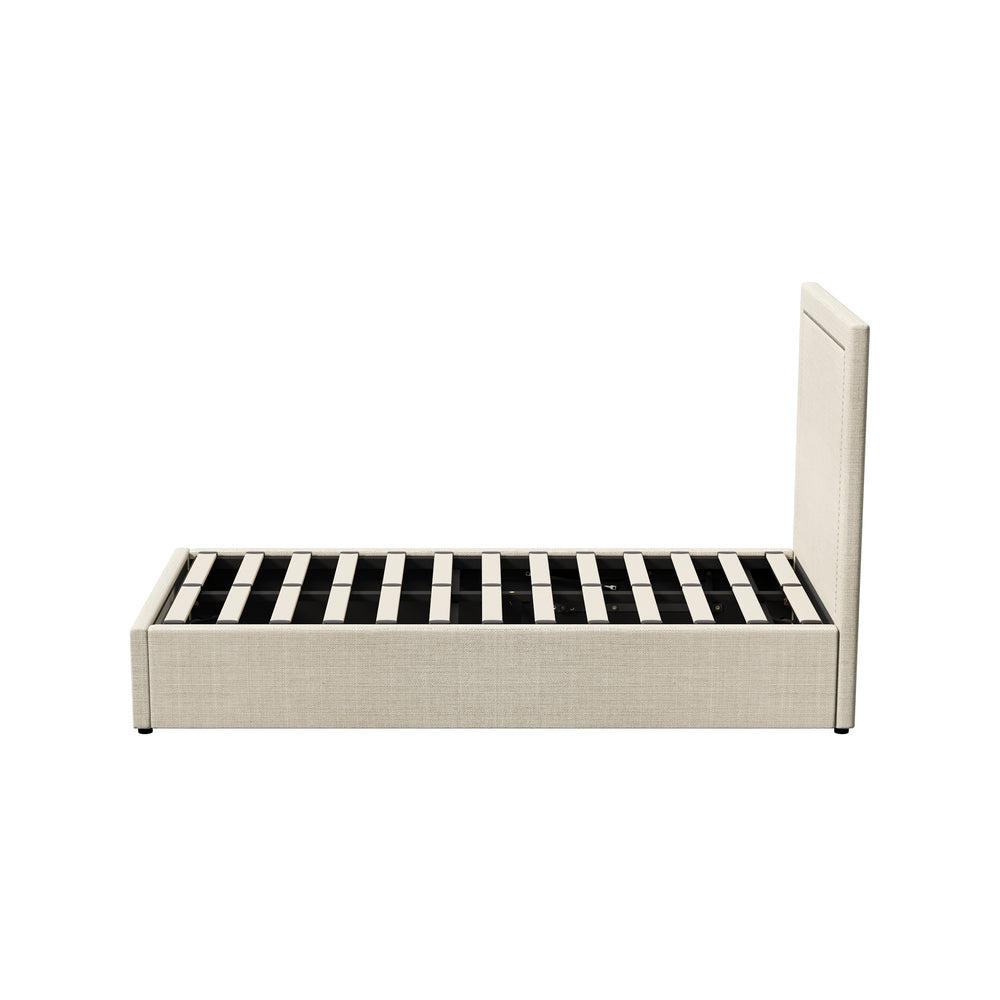 Mireille Gas Lift Storage Bed Frame - King Single