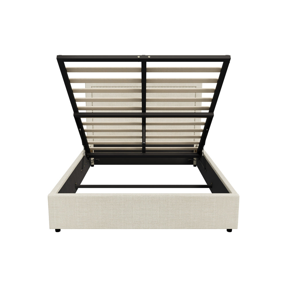 Mireille Gas Lift Storage Bed Frame - Queen