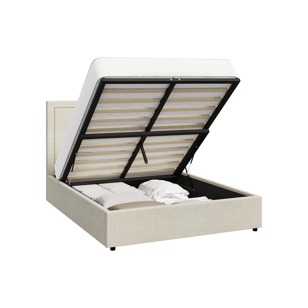 Mireille Gas Lift Storage Bed Frame - Queen