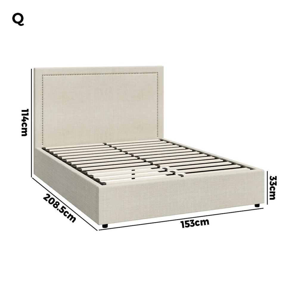 Mireille Gas Lift Storage Bed Frame - Queen