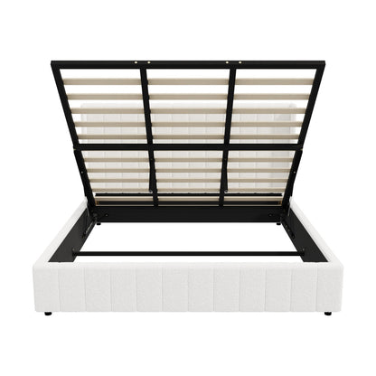Gabrielle Boucle Gas Lift Storage Bed - King