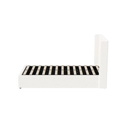 Gabrielle Boucle Gas Lift Storage Bed - King Single