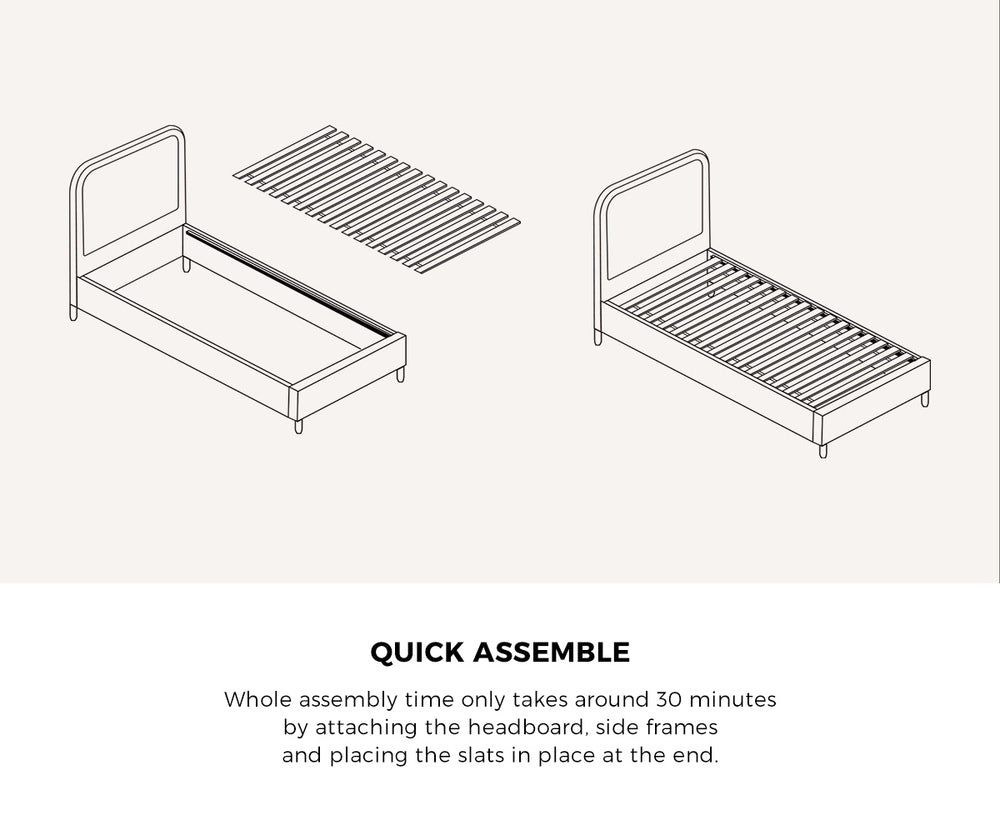 Flores Bed Frame - King Single