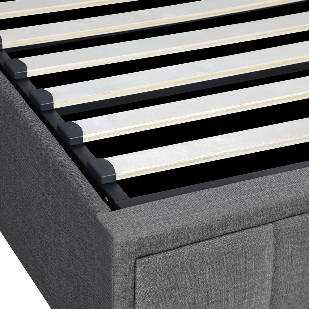 Reese Upholstered Gas Lift Bed - Double