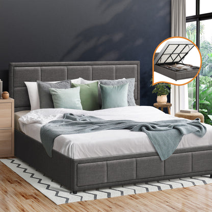 Reese Upholstered Gas Lift Bed - King