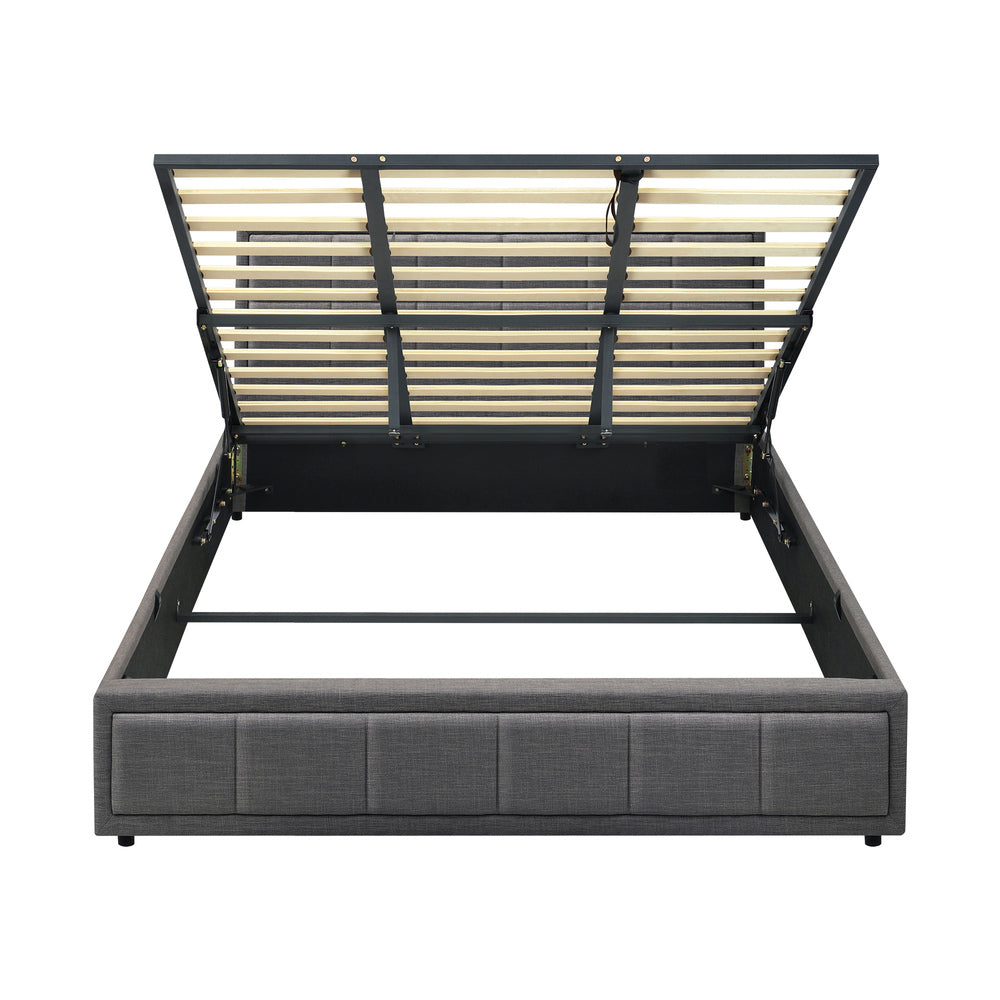 Reese Upholstered Gas Lift Bed - King