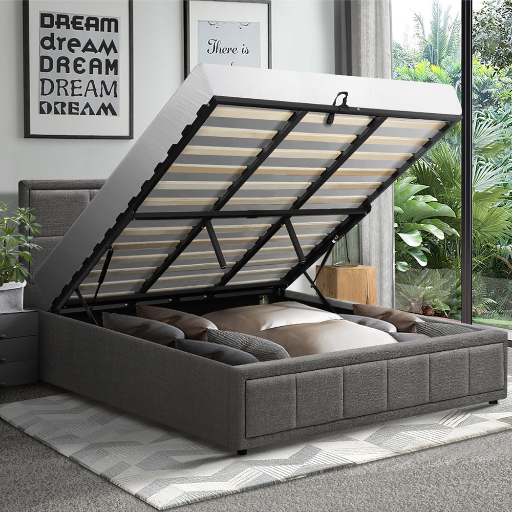 Reese Upholstered Gas Lift Bed - King