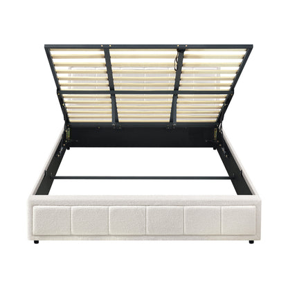 Reese Boucle Gas Lift Storage Bed - King