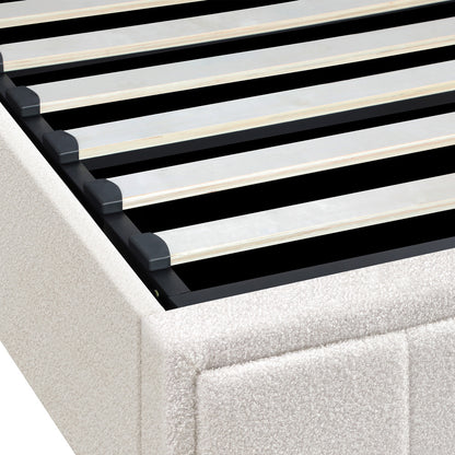 Reese Boucle Gas Lift Storage Bed - King