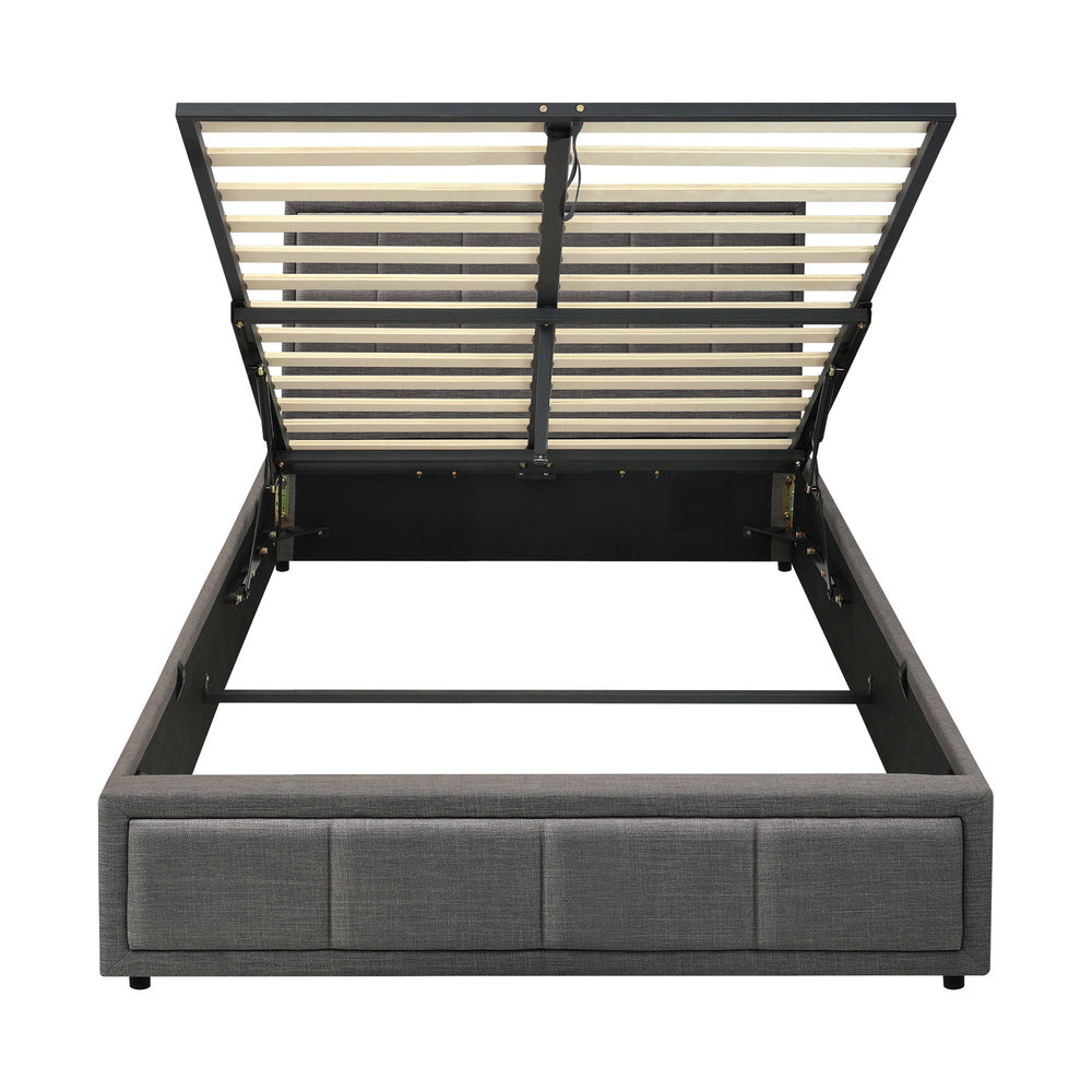 Reese Upholstered Gas Lift Bed - King Single