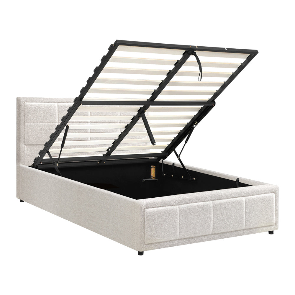 Reese Boucle Gas Lift Storage Bed - King Single