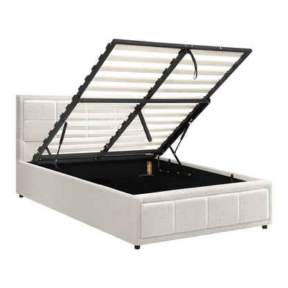 Reese Boucle Gas Lift Storage Bed - King Single