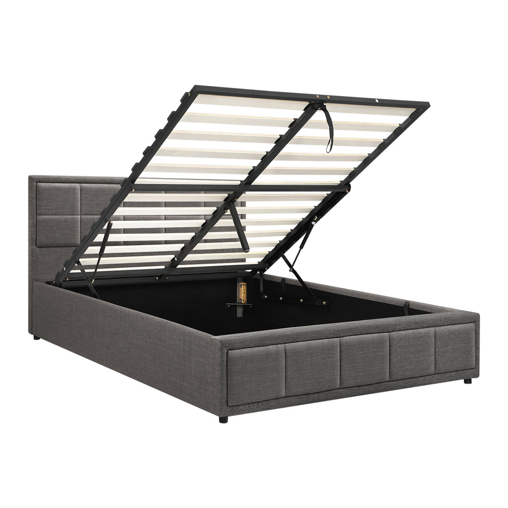 Reese Upholstered Gas Lift Bed - Queen