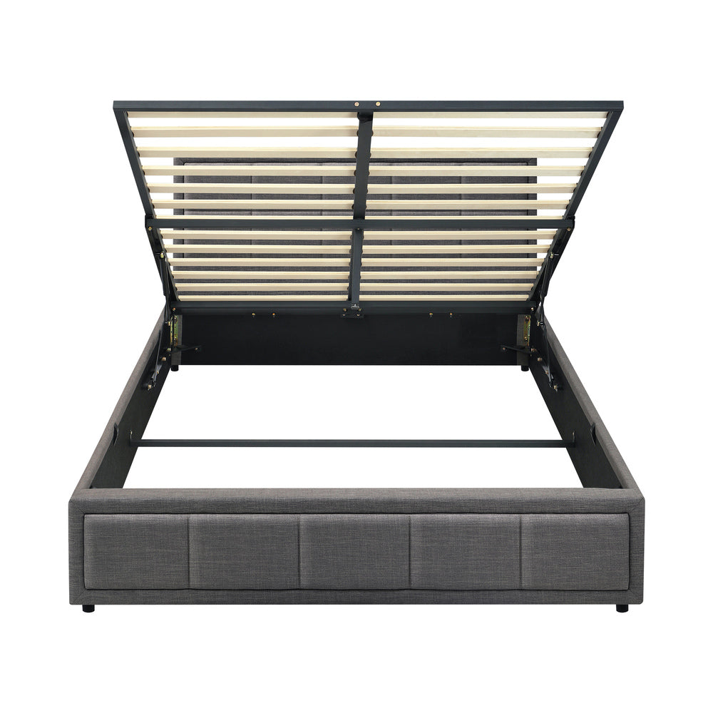 Reese Upholstered Gas Lift Bed - Queen