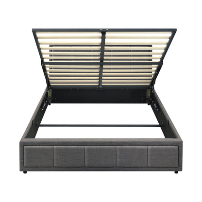 Reese Upholstered Gas Lift Bed - Queen