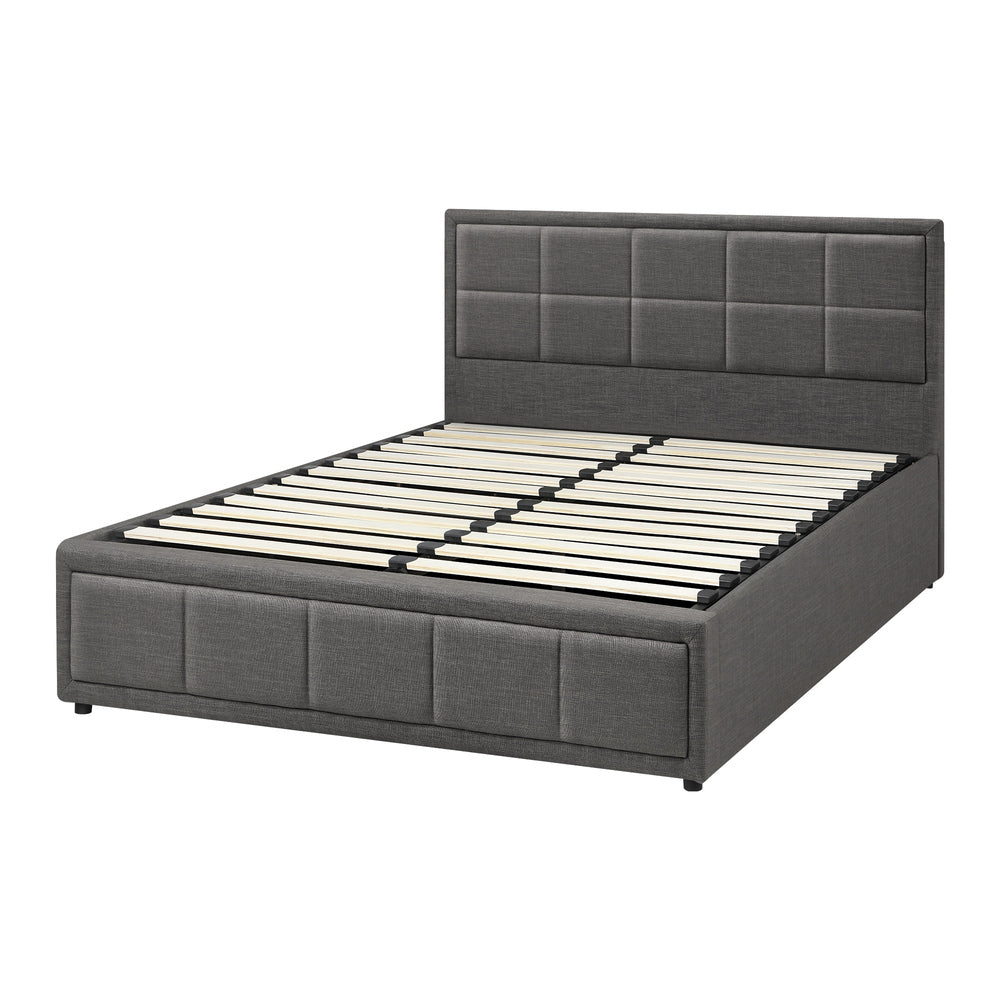 Reese Upholstered Gas Lift Bed - Queen