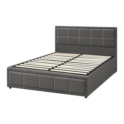 Reese Upholstered Gas Lift Bed - Queen