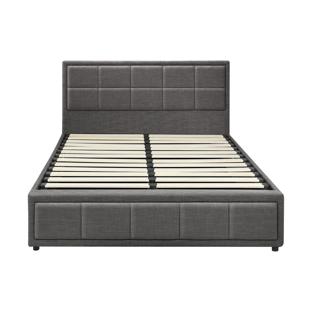 Reese Upholstered Gas Lift Bed - Queen
