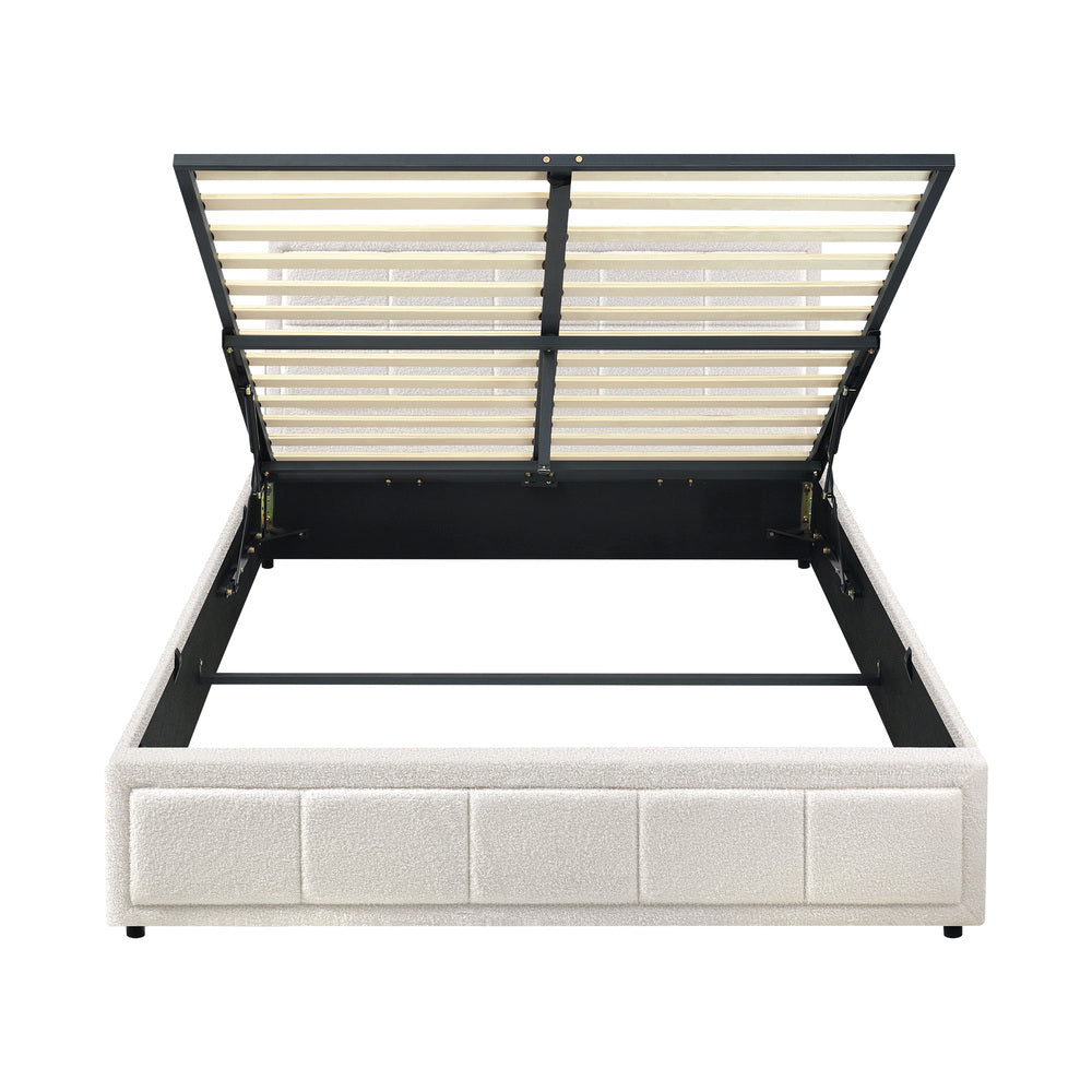 Reese Boucle Gas Lift Storage Bed - Queen