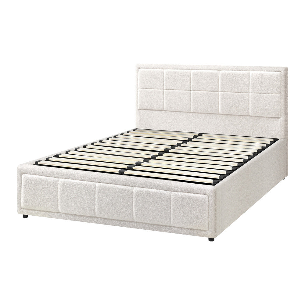 Reese Boucle Gas Lift Storage Bed - Queen