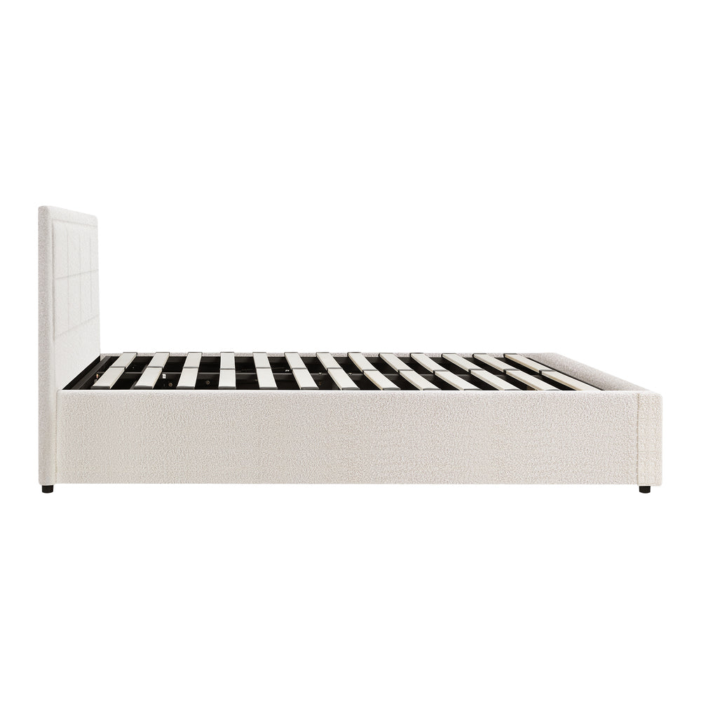 Reese Boucle Gas Lift Storage Bed - Queen