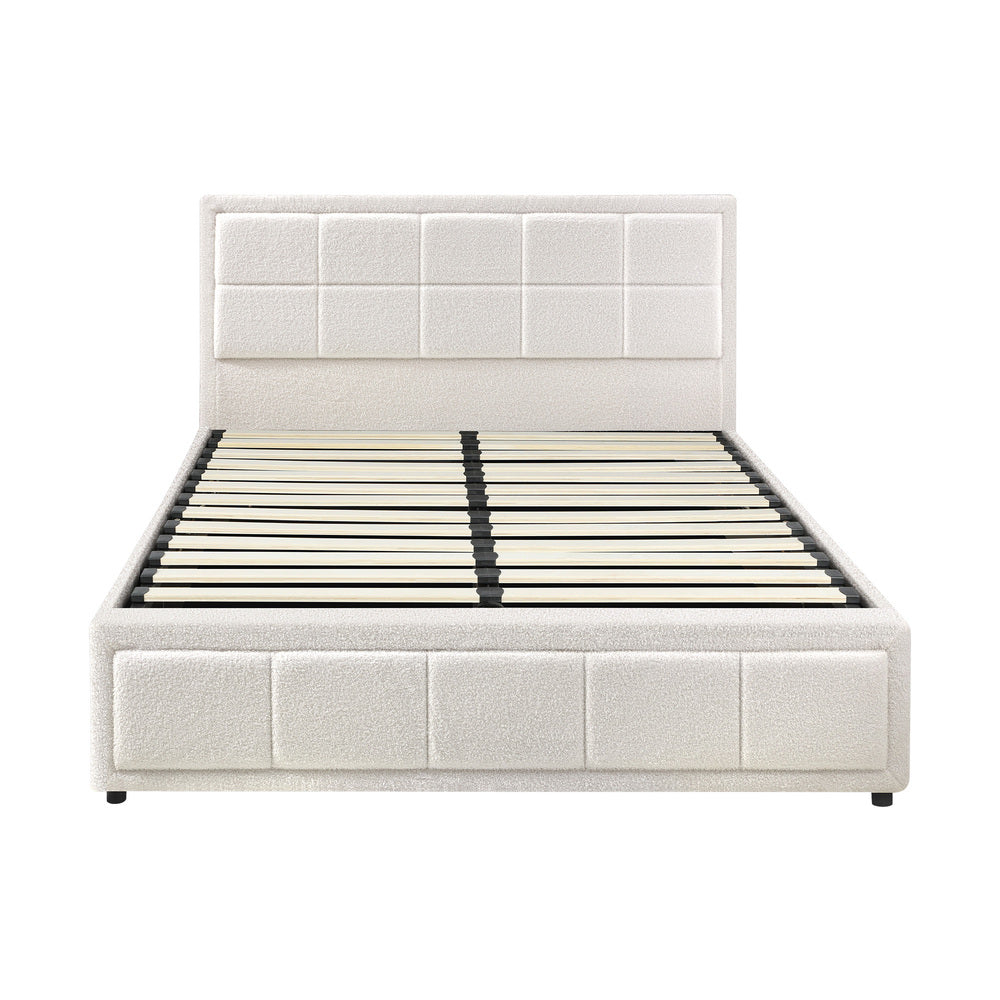 Reese Boucle Gas Lift Storage Bed - Queen